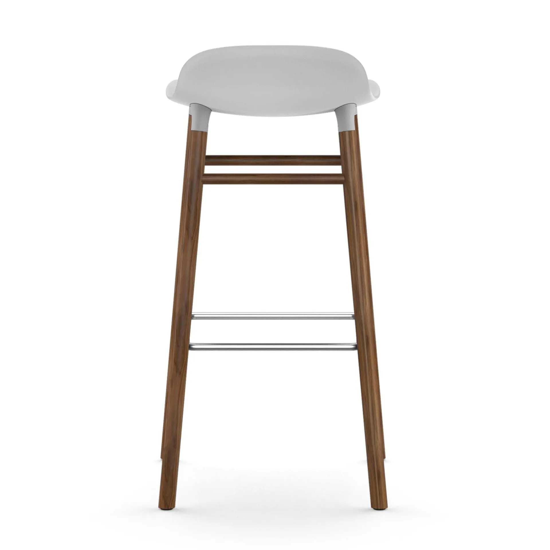 Form 吧台椅 胡桃木腿75cm, 白色 Normann Copenhagen