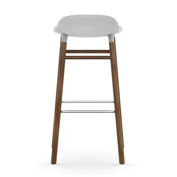 Form 吧台椅 胡桃木腿75cm - 白色 - Normann Copenhagen