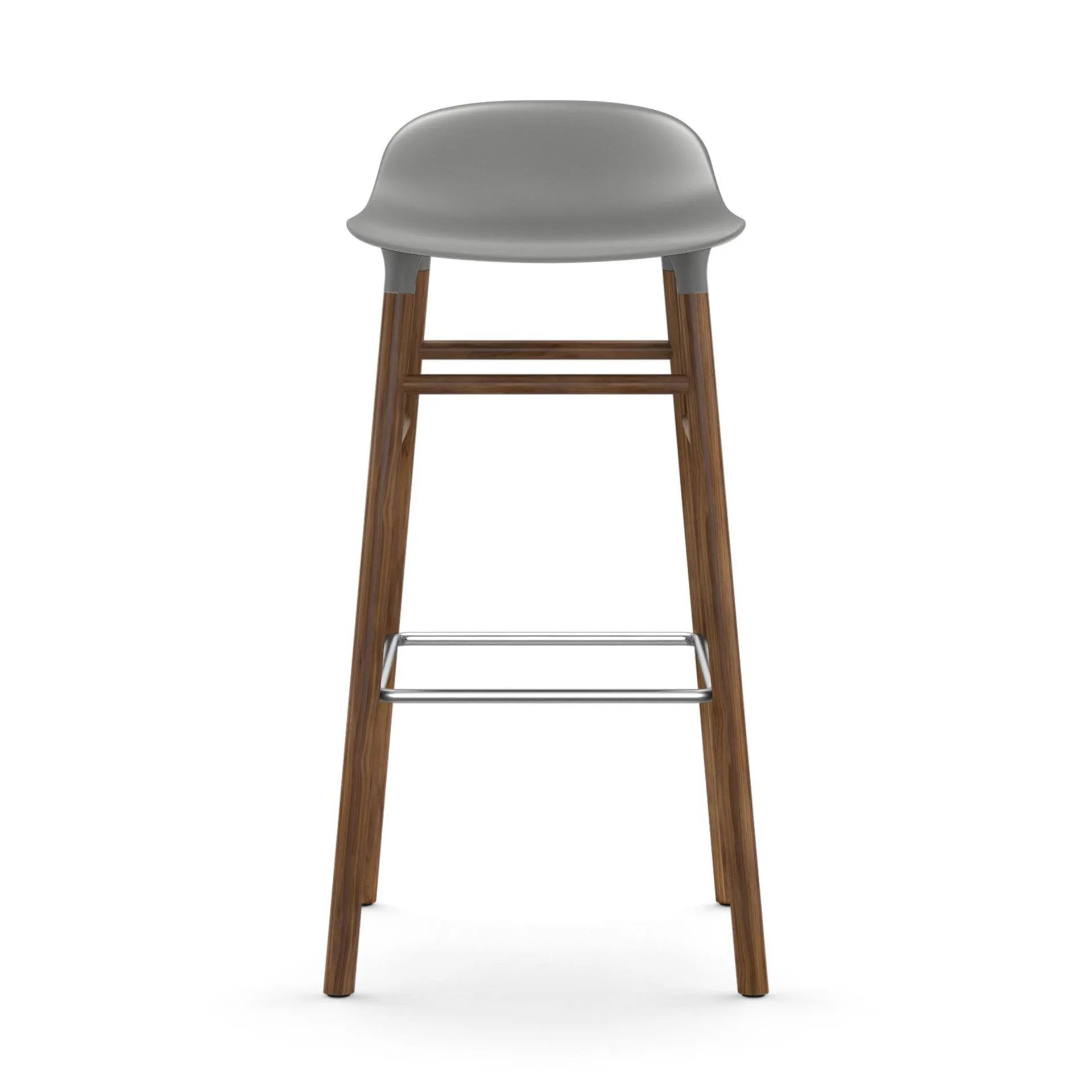 Form 吧台椅 胡桃木腿75cm, 灰色 Normann Copenhagen