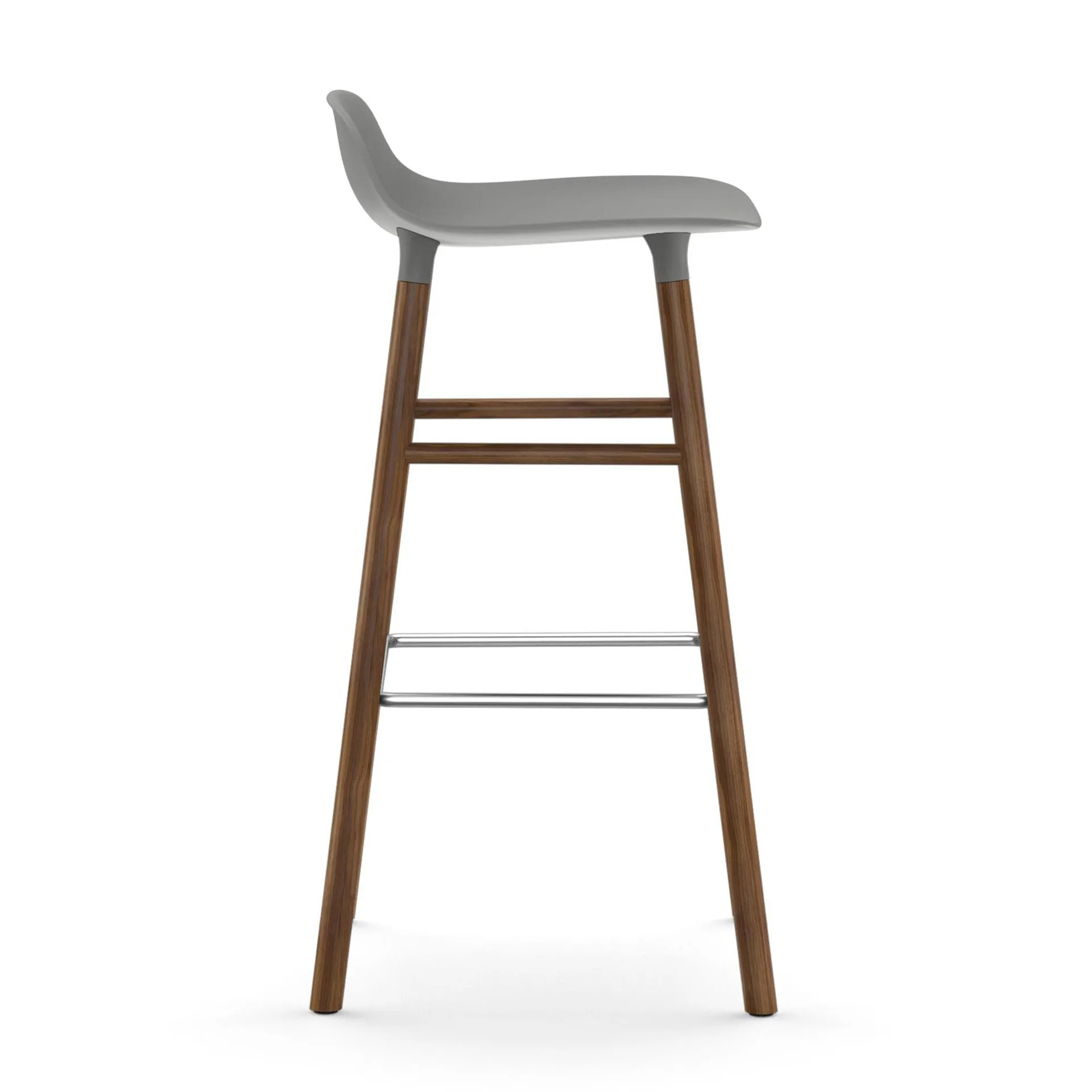 Form 吧台椅 胡桃木腿75cm, 灰色 Normann Copenhagen