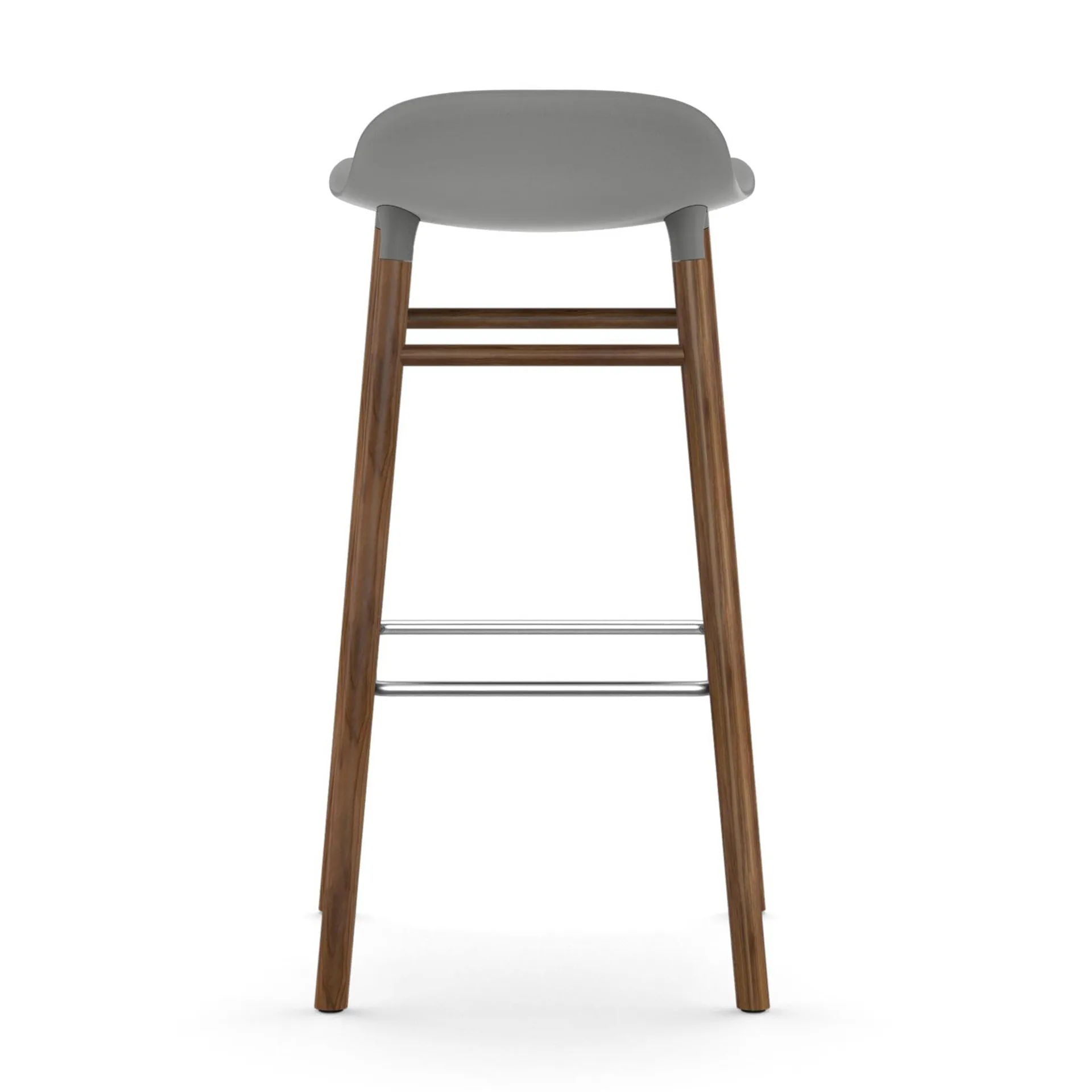 Form 吧台椅 胡桃木腿75cm, 灰色 Normann Copenhagen