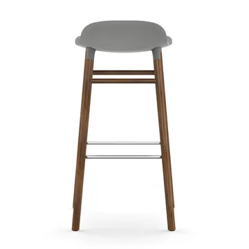 Form 吧台椅 胡桃木腿75cm - 灰色 - Normann Copenhagen