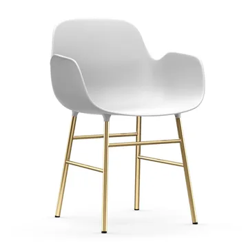 Form armchair bronze legs - 白色 - Normann Copenhagen