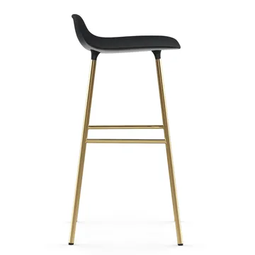 Form barstool bronze leg 75 cm - 黑色 - Normann Copenhagen