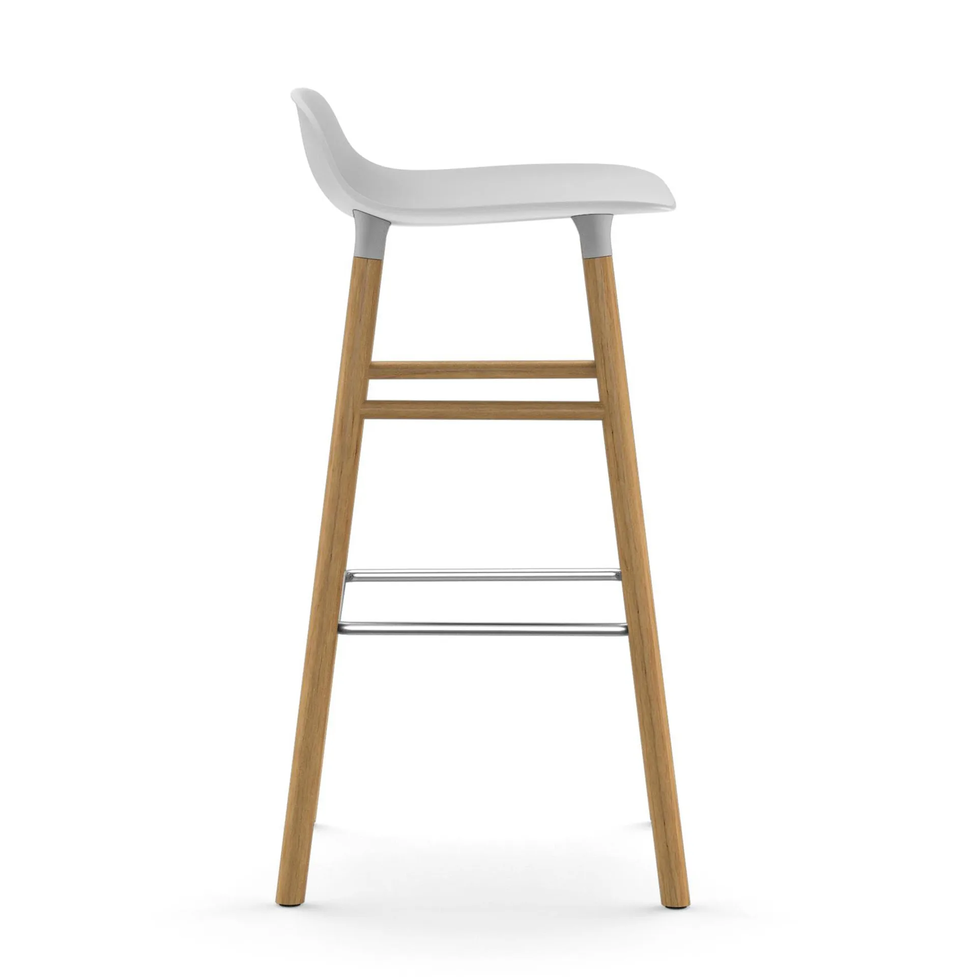 Form barstool oak legs 75 cm 凳子, 白色 Normann Copenhagen