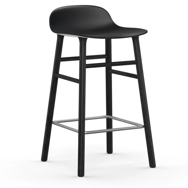 Form Chair 吧台椅 上漆橡木腿65cm - 黑色 - Normann Copenhagen