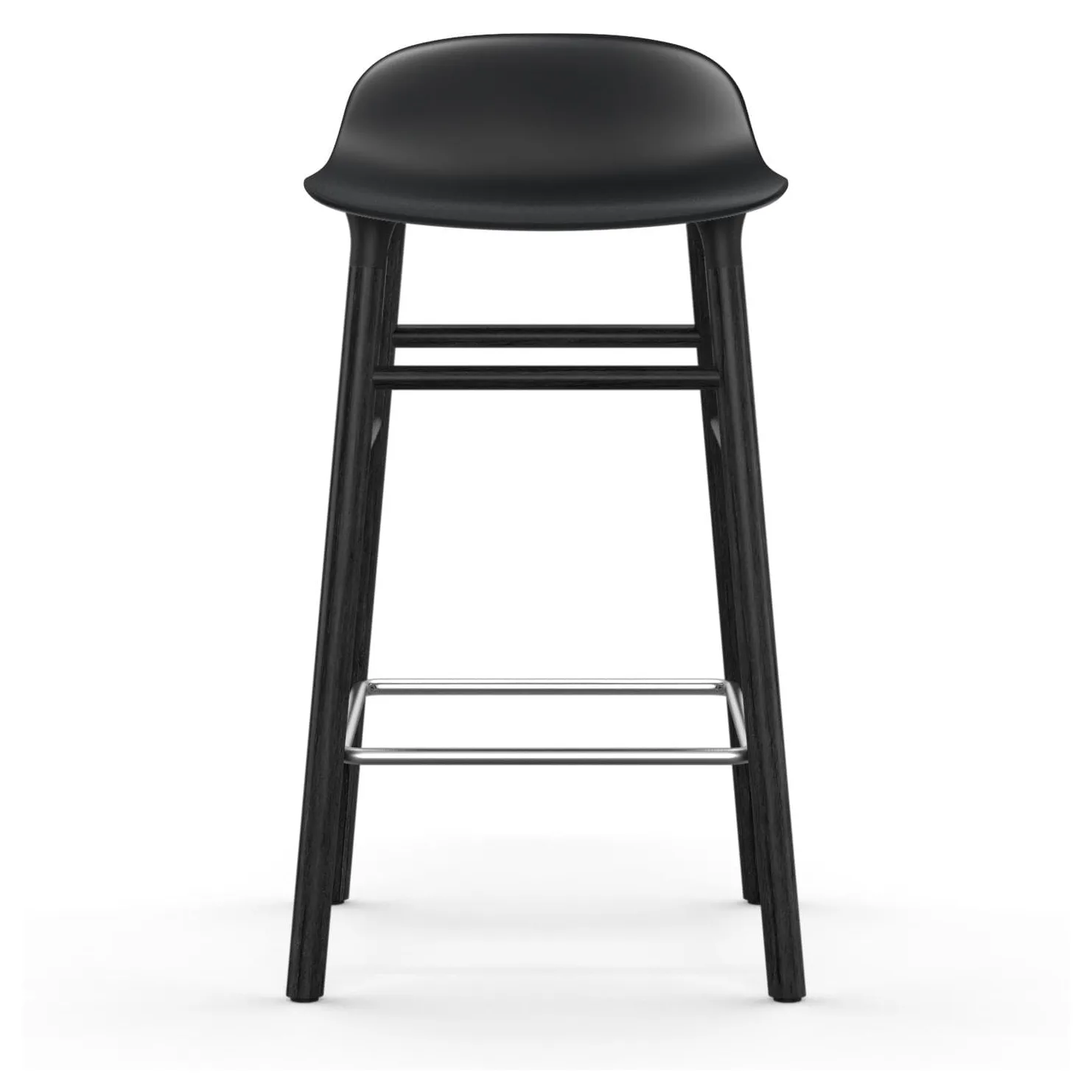 Form Chair 吧台椅 上漆橡木腿65cm, 黑色 Normann Copenhagen
