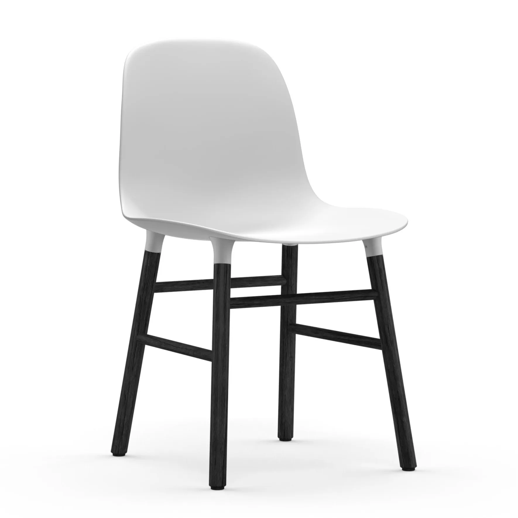 Form 椅子 leg - black, 白色 Normann Copenhagen