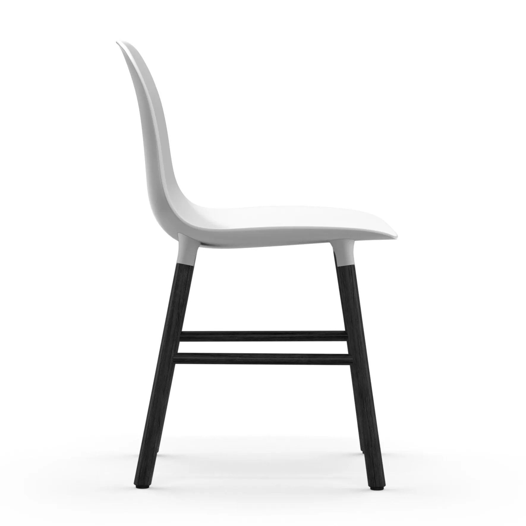 Form 椅子 leg - black, 白色 Normann Copenhagen