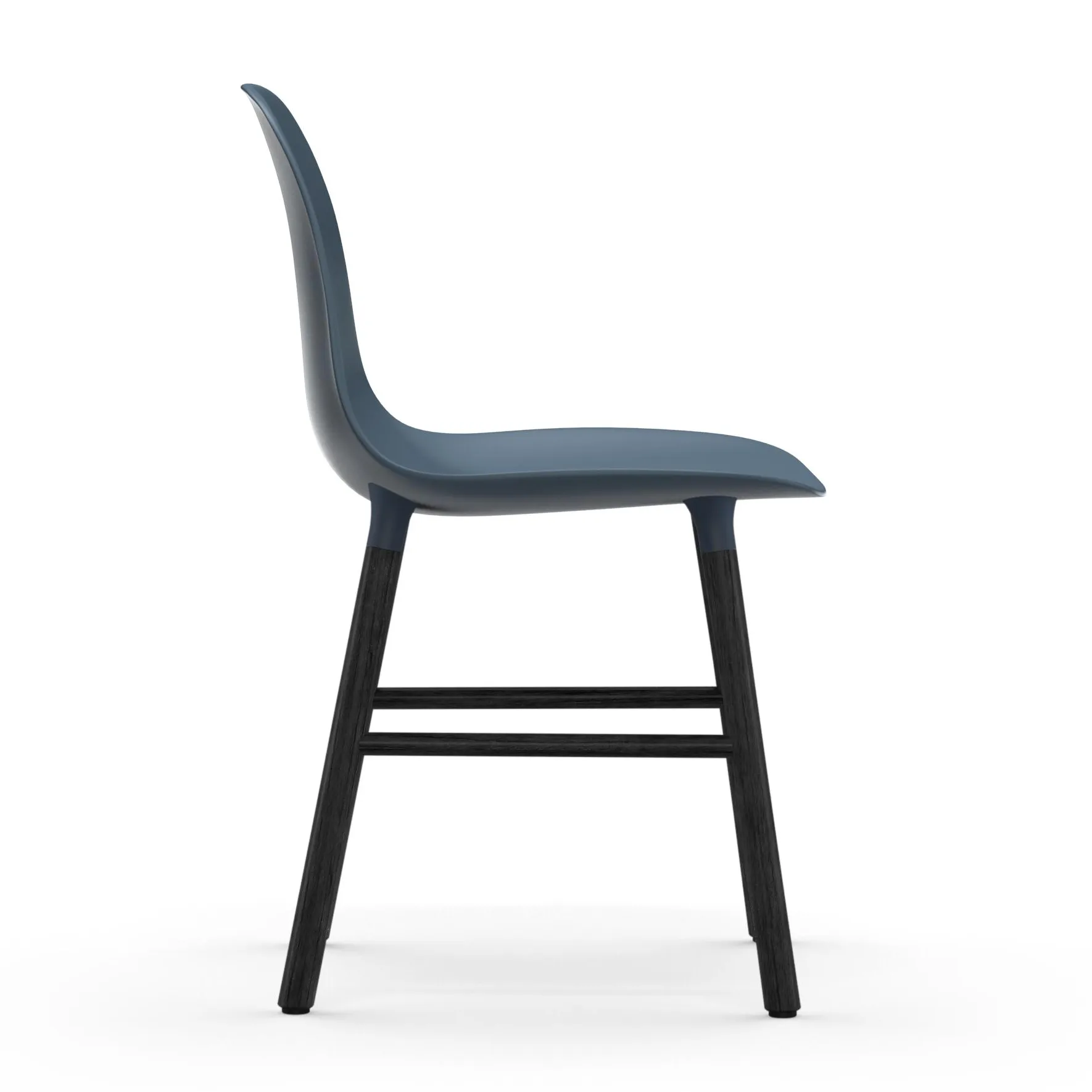 Form 椅子 leg - black, 蓝色 Normann Copenhagen