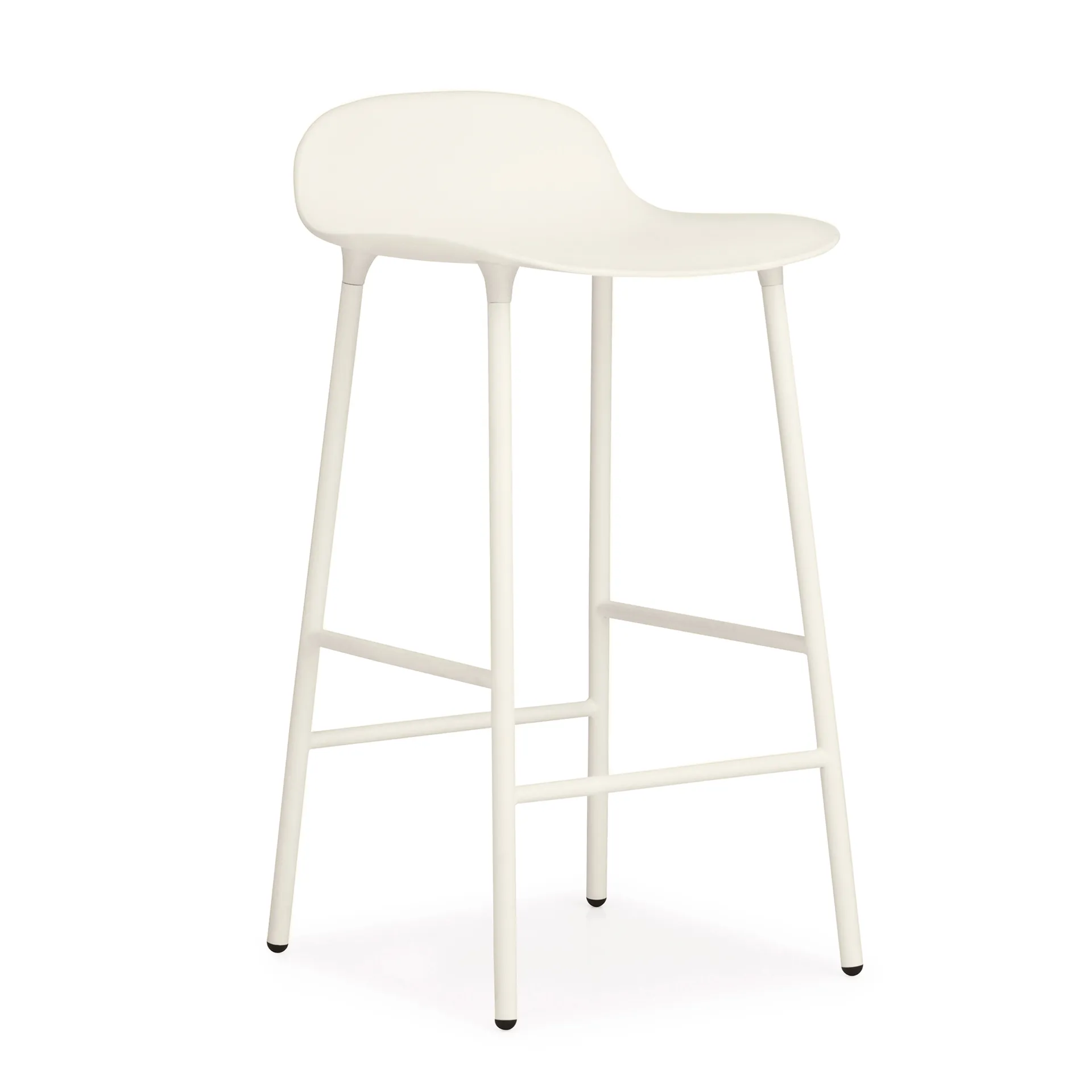 Form 吧台椅 金属腿, 白色 Normann Copenhagen