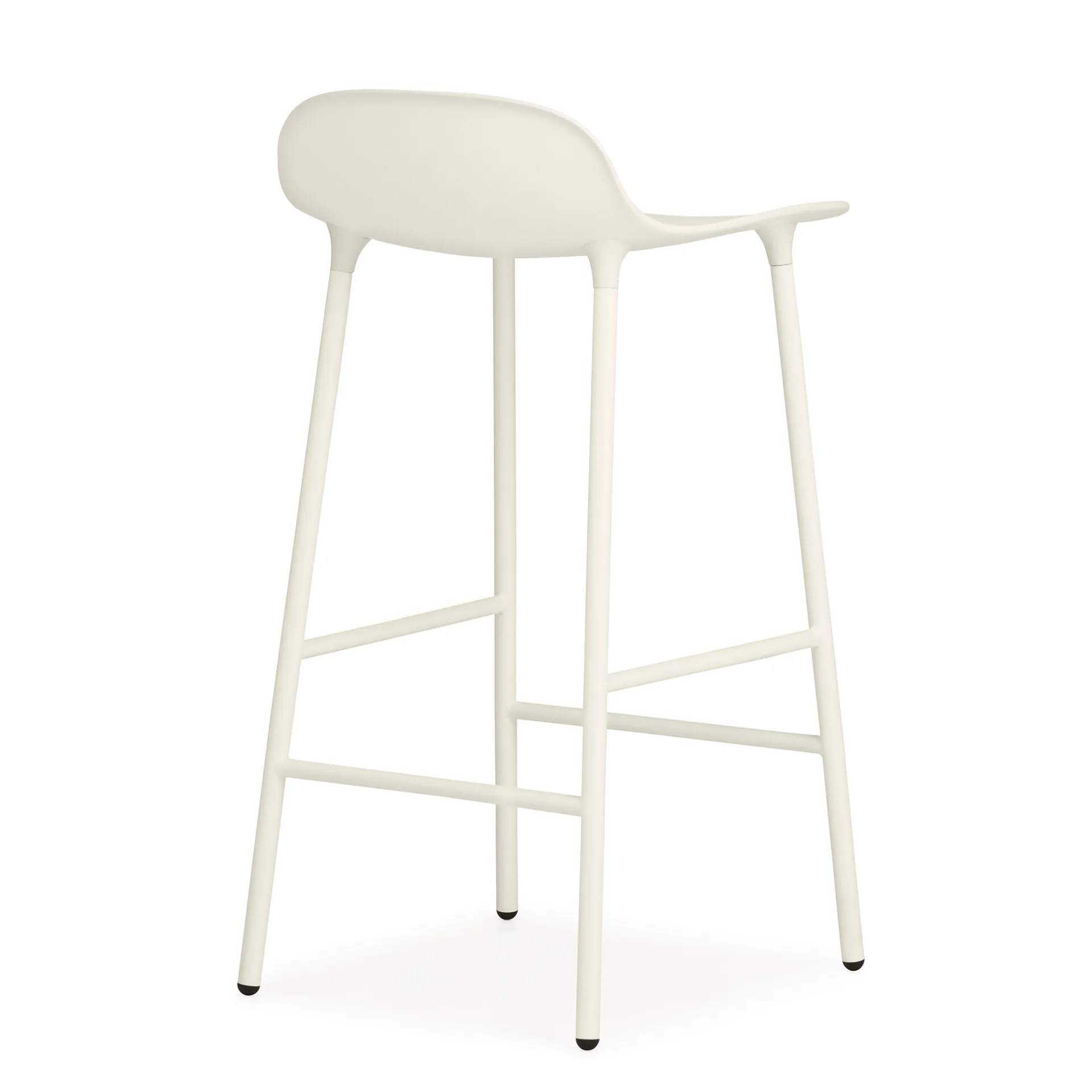 Form 吧台椅 金属腿, 白色 Normann Copenhagen