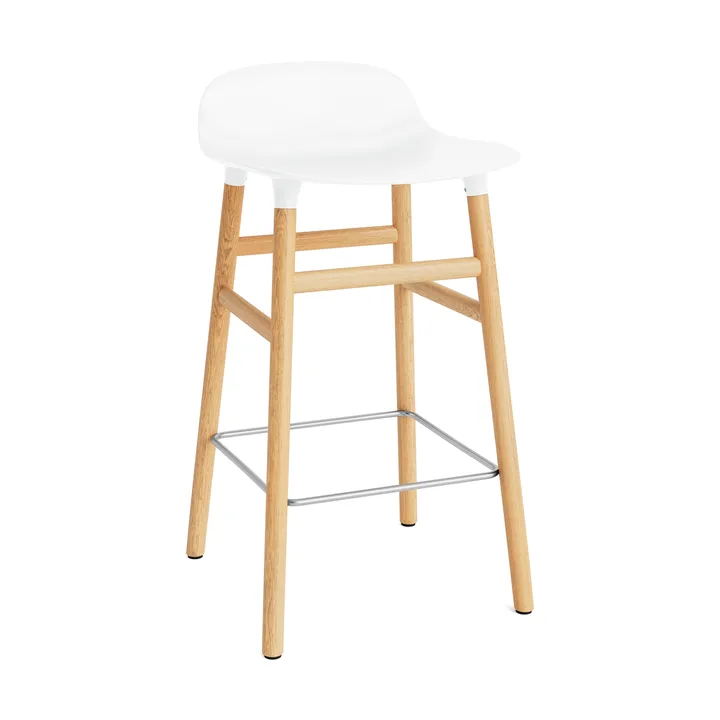 Form 吧台椅 橡木腿 - 白色 - Normann Copenhagen