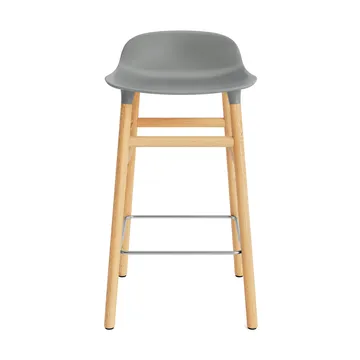 Form 吧台椅 橡木腿 - 灰色 - Normann Copenhagen