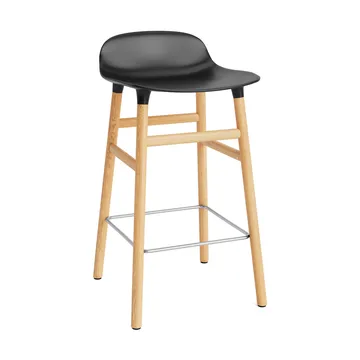 Form 吧台椅 橡木腿 - 黑色 - Normann Copenhagen