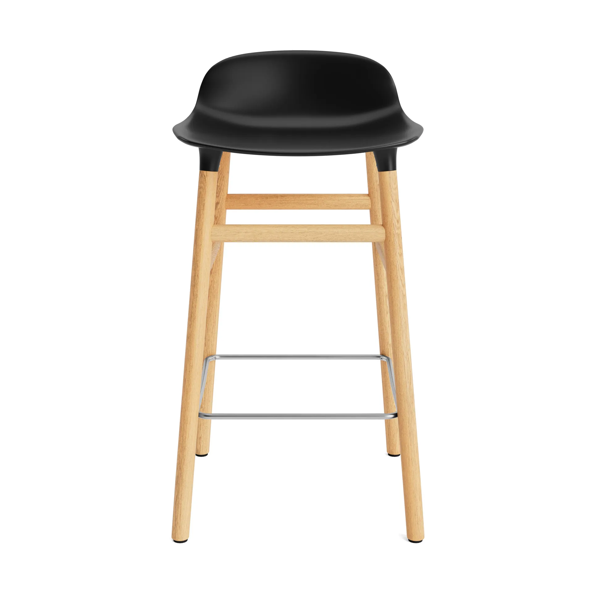 Form 吧台椅 橡木腿, 黑色 Normann Copenhagen