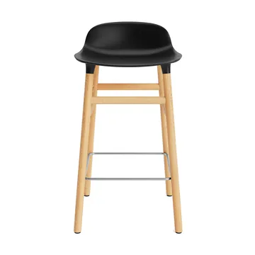 Form 吧台椅 橡木腿 - 黑色 - Normann Copenhagen