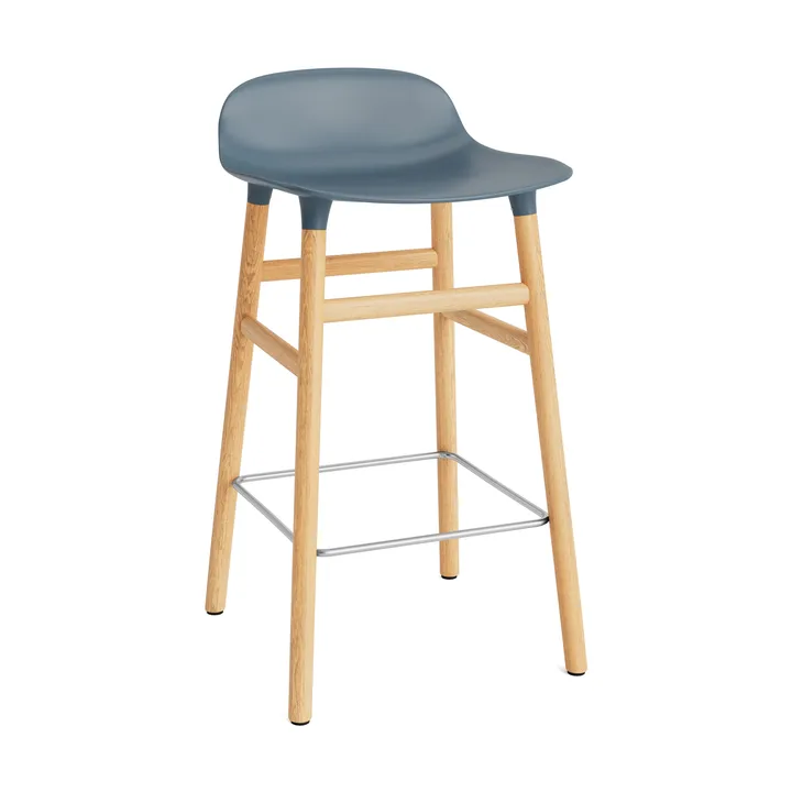 Form 吧台椅 橡木腿 - 蓝色 - Normann Copenhagen