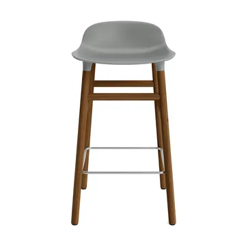 Form 吧台椅 胡桃木腿 - 灰色 - Normann Copenhagen