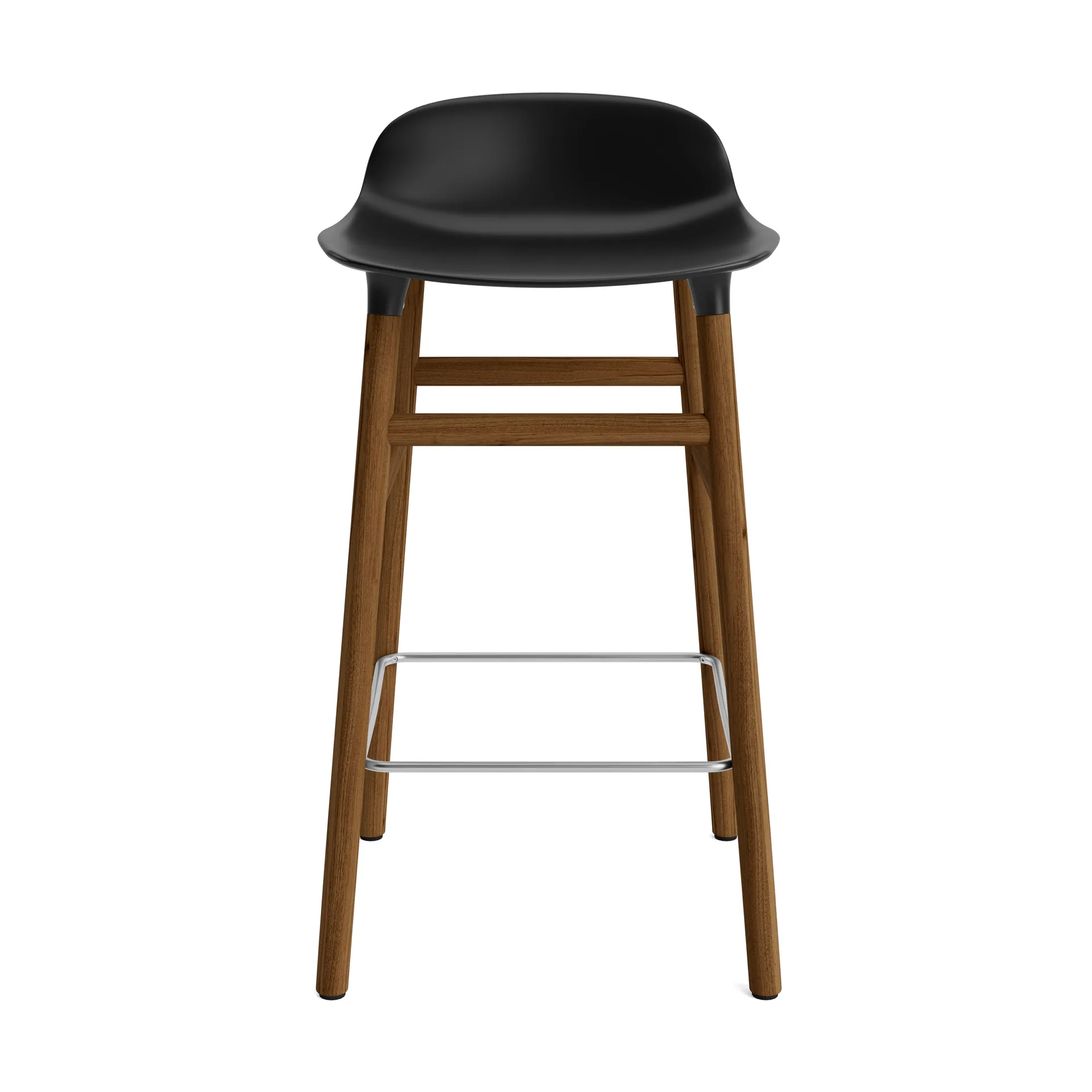 Form 吧台椅 胡桃木腿, 黑色 Normann Copenhagen