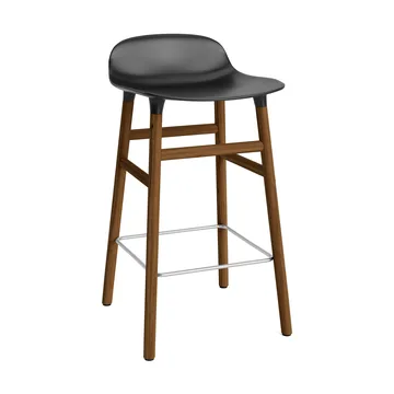 Form 吧台椅 胡桃木腿 - 黑色 - Normann Copenhagen