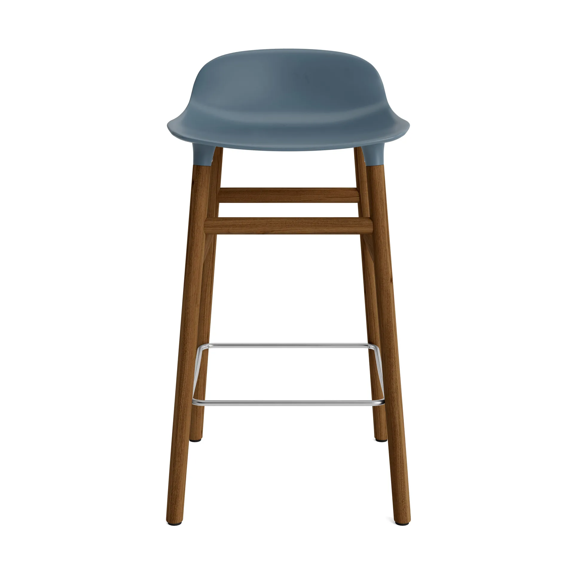 Form 吧台椅 胡桃木腿, 蓝色 Normann Copenhagen