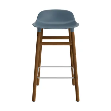 Form 吧台椅 胡桃木腿 - 蓝色 - Normann Copenhagen