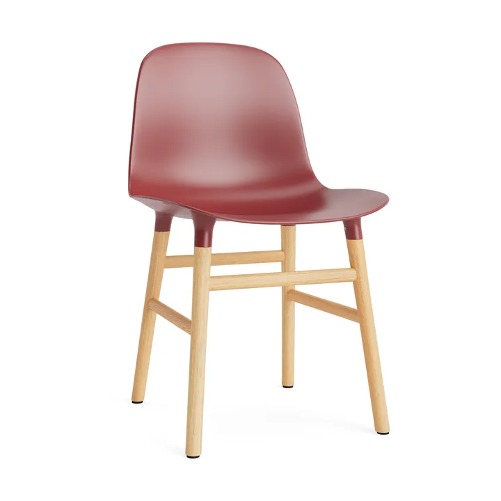 Form 椅子 - 红色_橡木支腿 - Normann Copenhagen