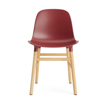 Form 椅子 - 红色_橡木支腿 - Normann Copenhagen