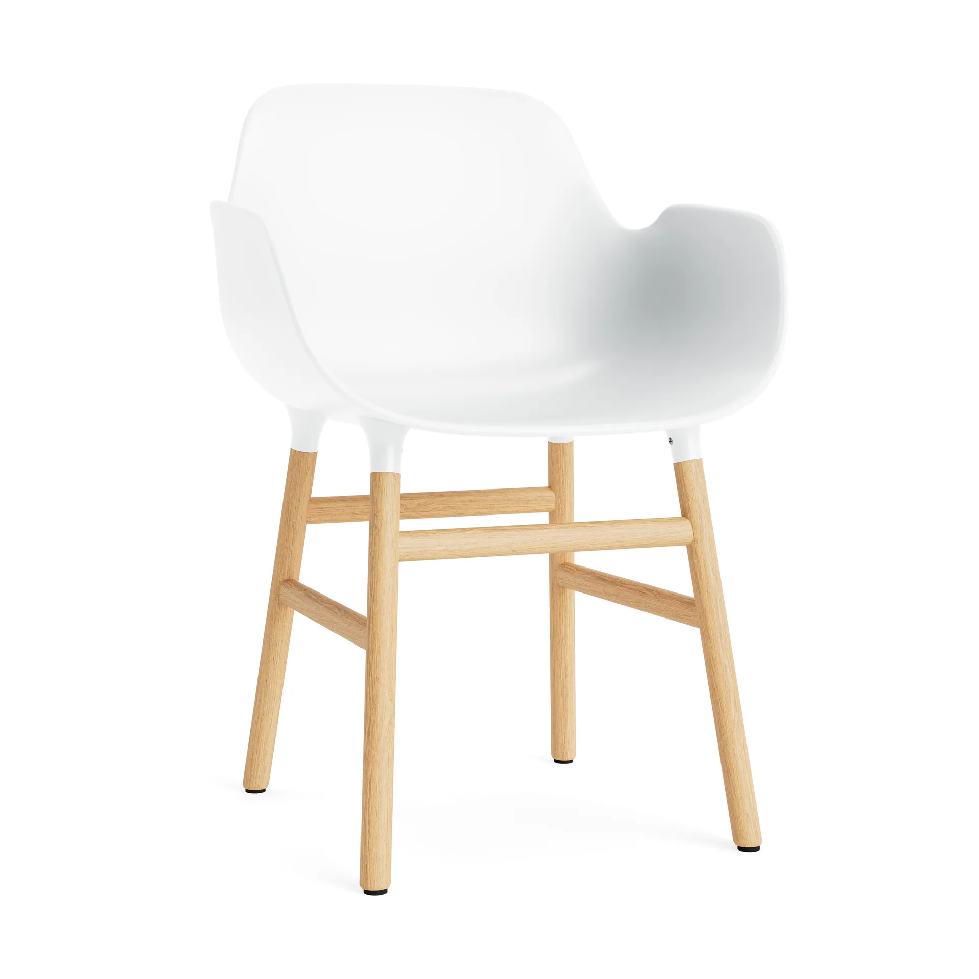 Form 扶手椅, 白色_橡木椅腿 Normann Copenhagen