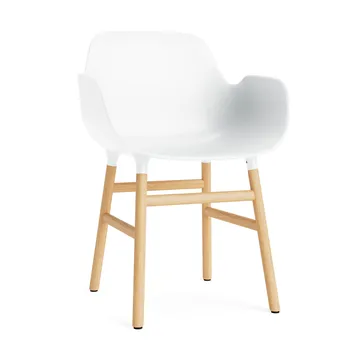 Form 扶手椅 - 白色_橡木椅腿 - Normann Copenhagen