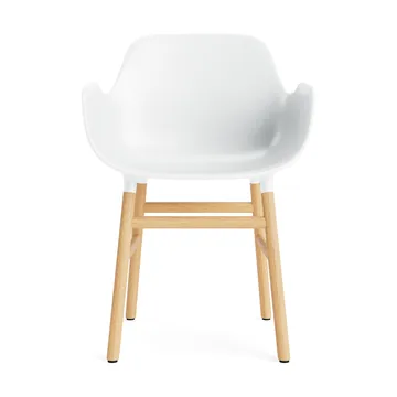 Form 扶手椅 - 白色_橡木椅腿 - Normann Copenhagen