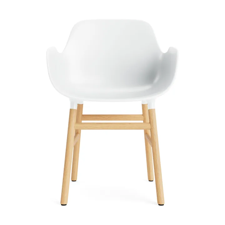 Form 扶手椅 - 白色_橡木椅腿 - Normann Copenhagen