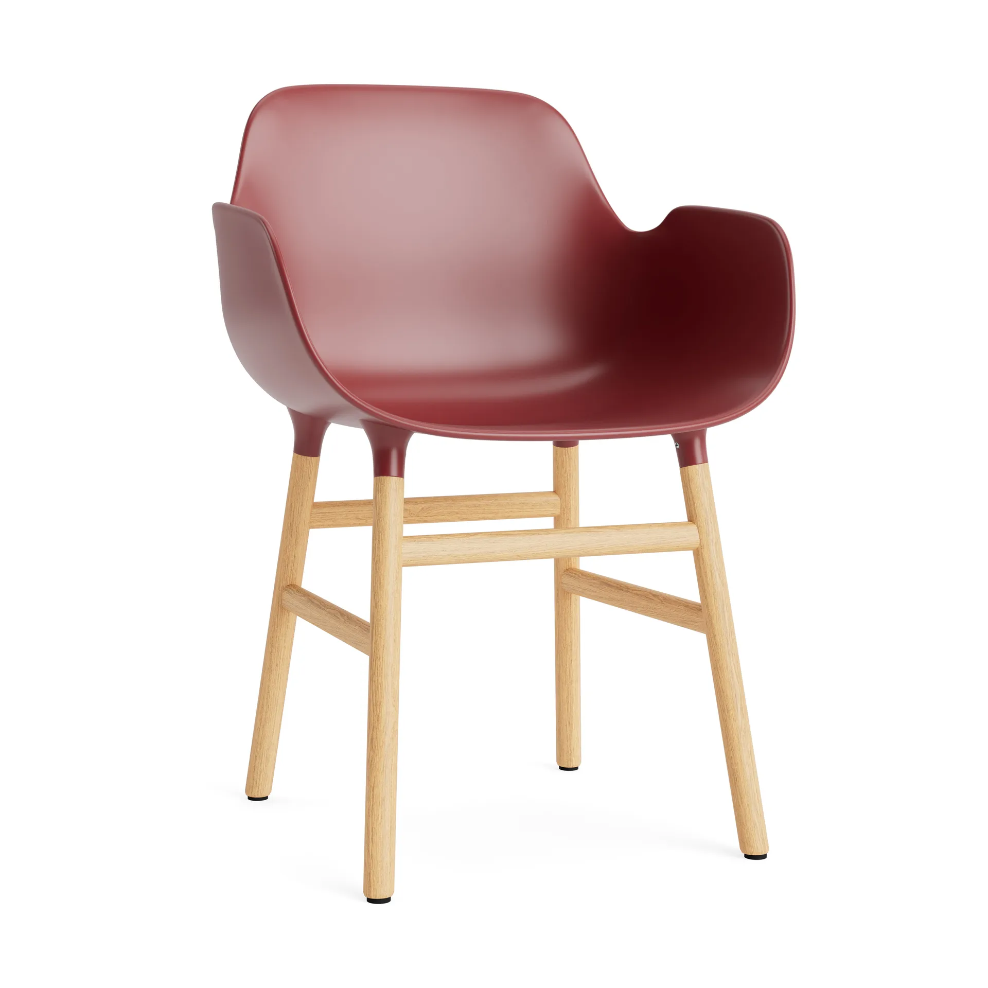Form 扶手椅, 红色_橡木椅腿 Normann Copenhagen
