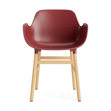 Form 扶手椅 - 红色_橡木椅腿 - Normann Copenhagen