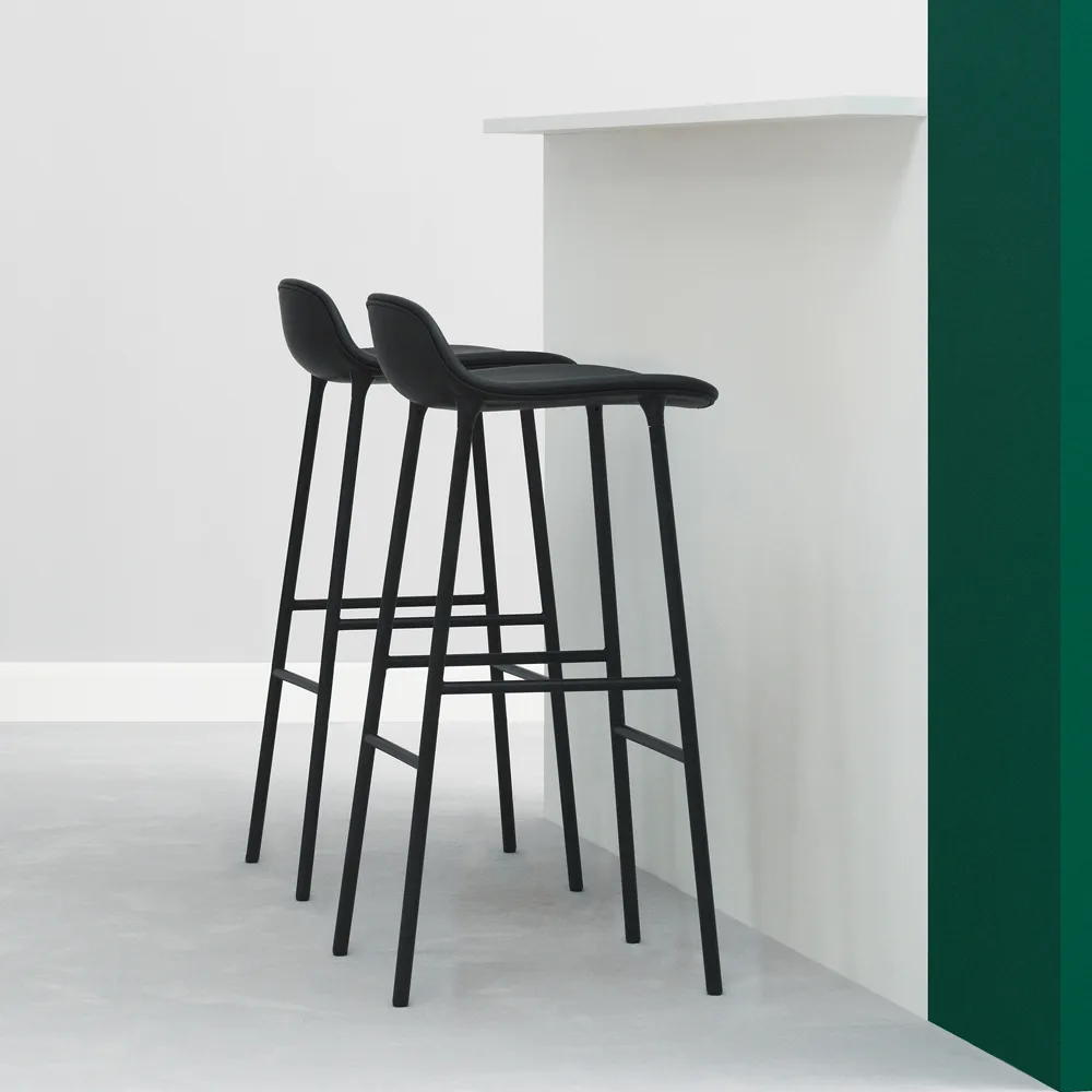 Form 高吧凳, 蓝色_蓝色漆面钢支腿 Normann Copenhagen