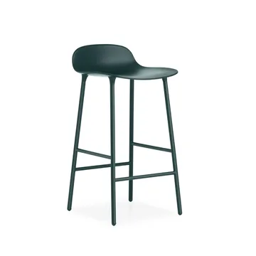 Form 低吧凳 - 绿色_覆绿钢椅腿 - Normann Copenhagen