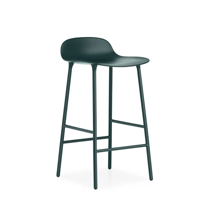 Form 低吧凳 - 绿色_覆绿钢椅腿 - Normann Copenhagen