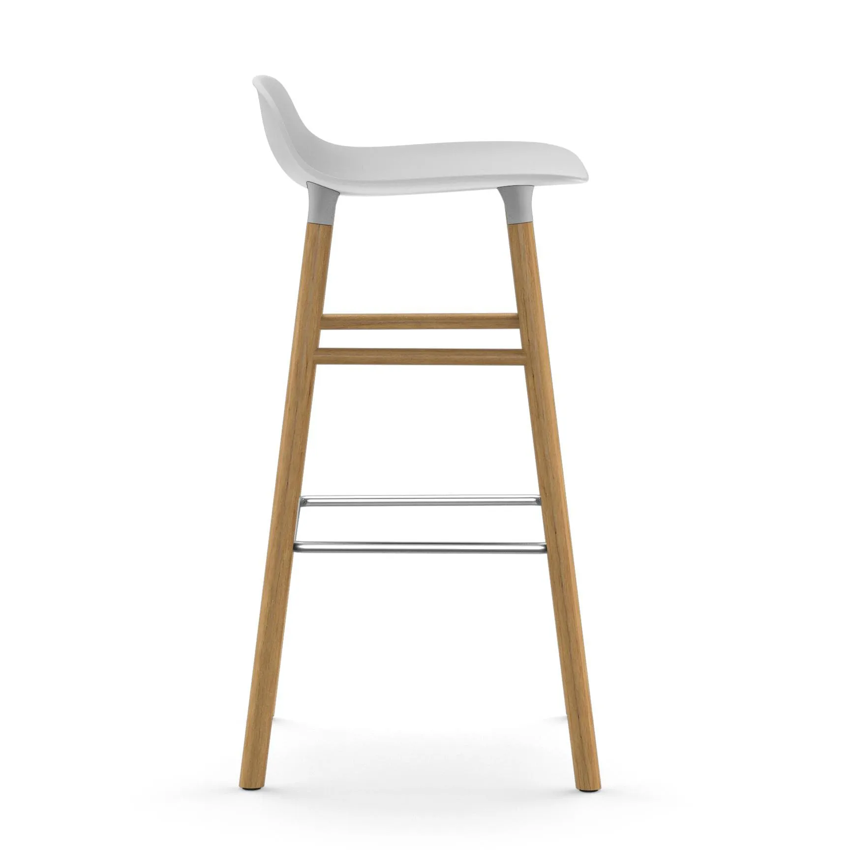Form 吧台椅 橡木腿, 白色 Normann Copenhagen