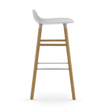 Form 吧台椅 橡木腿 - 白色 - Normann Copenhagen
