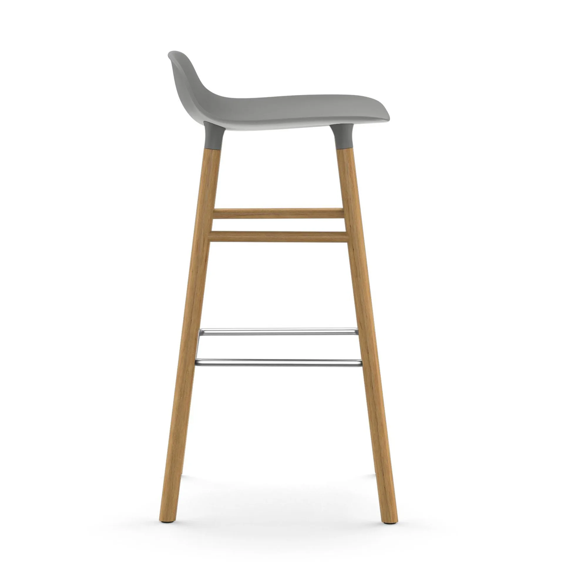 Form 吧台椅 橡木腿, 灰色 Normann Copenhagen