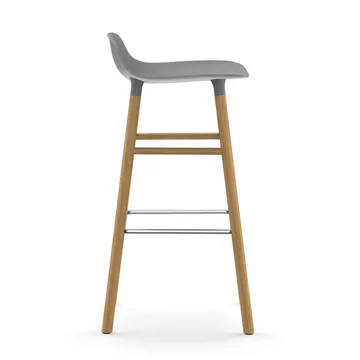 Form 吧台椅 橡木腿 - 灰色 - Normann Copenhagen