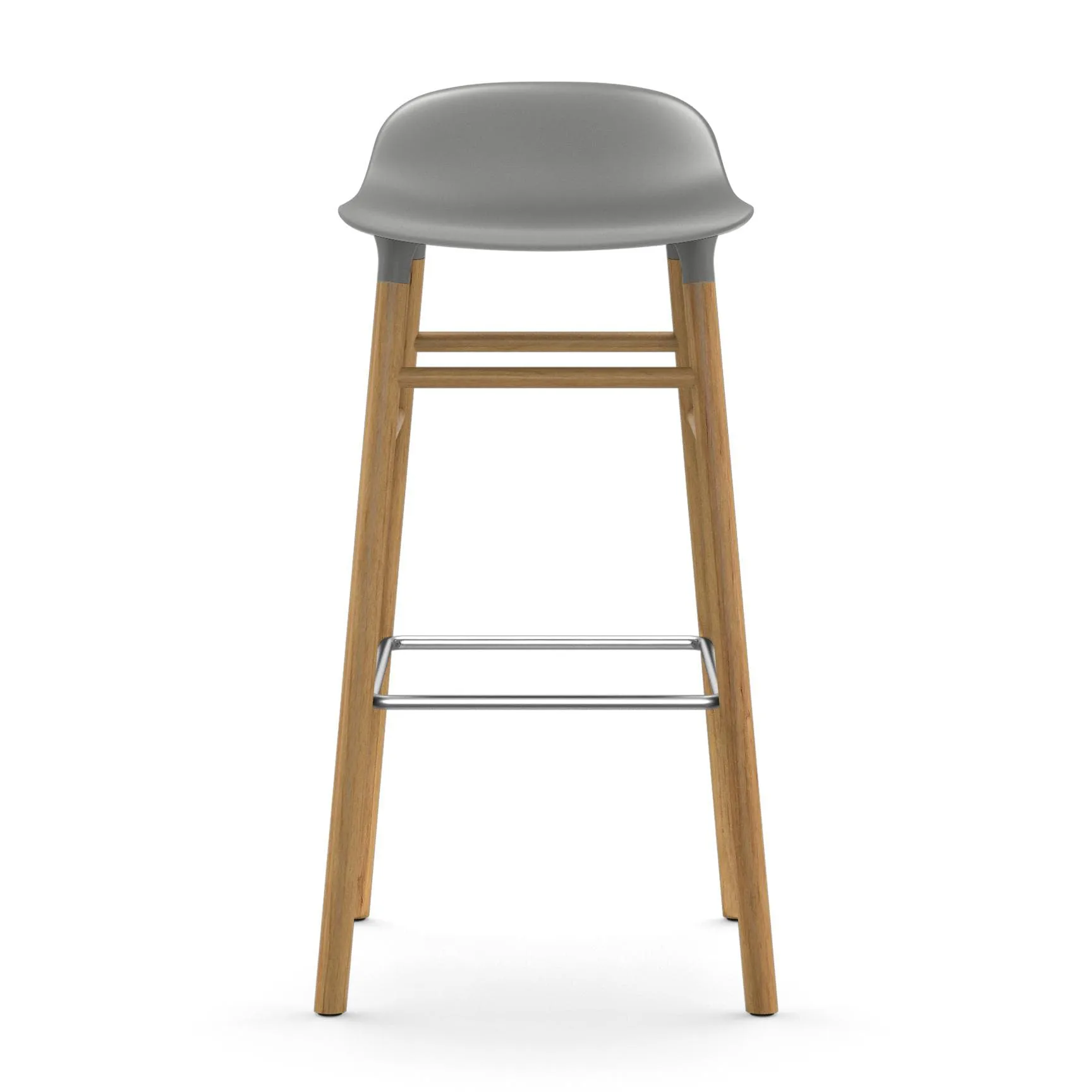 Form 吧台椅 橡木腿, 灰色 Normann Copenhagen