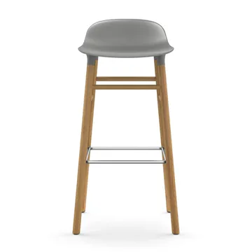 Form 吧台椅 橡木腿 - 灰色 - Normann Copenhagen