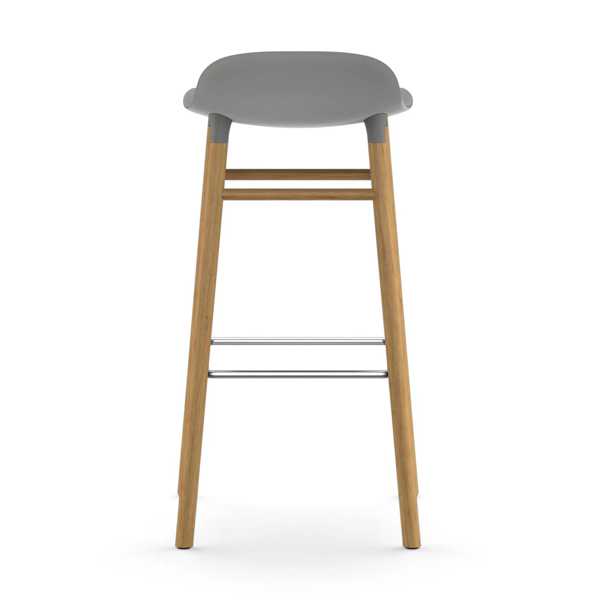 Form 吧台椅 橡木腿, 灰色 Normann Copenhagen