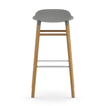 Form 吧台椅 橡木腿 - 灰色 - Normann Copenhagen