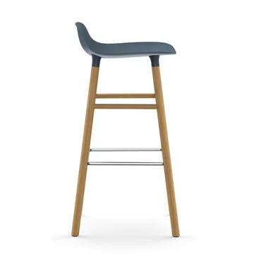 Form 吧台椅 橡木腿 - 蓝色 - Normann Copenhagen