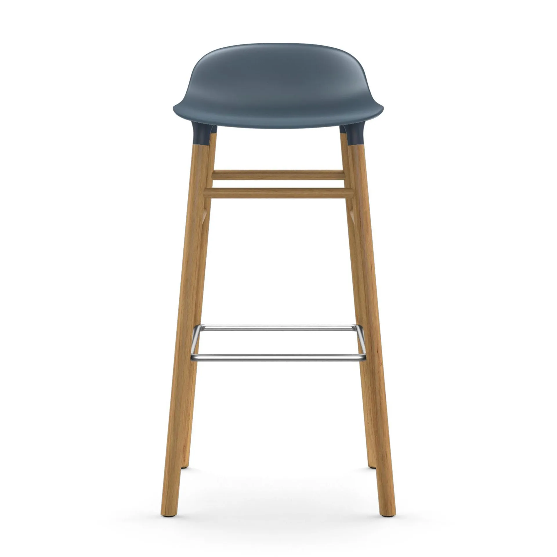 Form 吧台椅 橡木腿, 蓝色 Normann Copenhagen