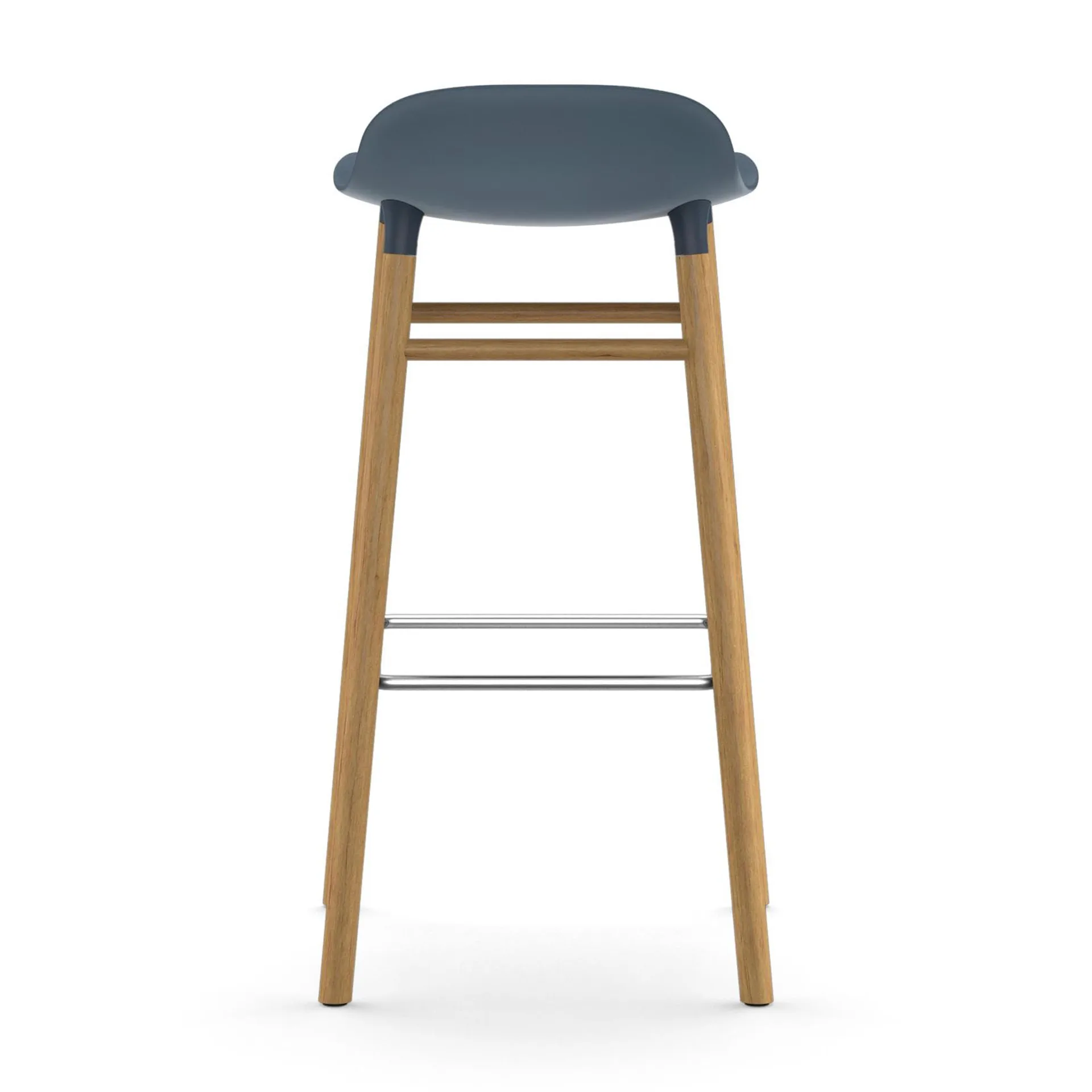 Form 吧台椅 橡木腿, 蓝色 Normann Copenhagen