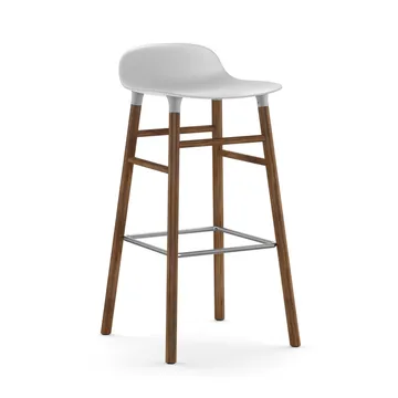 Form 吧台椅 胡桃木腿 - 白色 - Normann Copenhagen